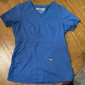 Grey's Anatomy Royal Blue Scrub Top